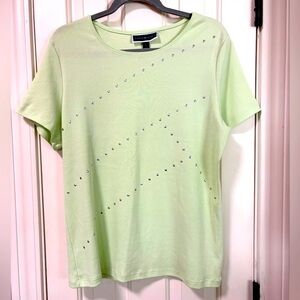 Karen Scott soft green Short Sleeve T-Shirt
